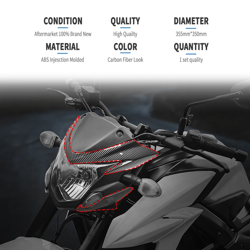 オートバイヘッド鼻フロント上位下位ヘッドライトサイドカバーabs射出鈴木GSX-S750 gsxs 750 2017-2021