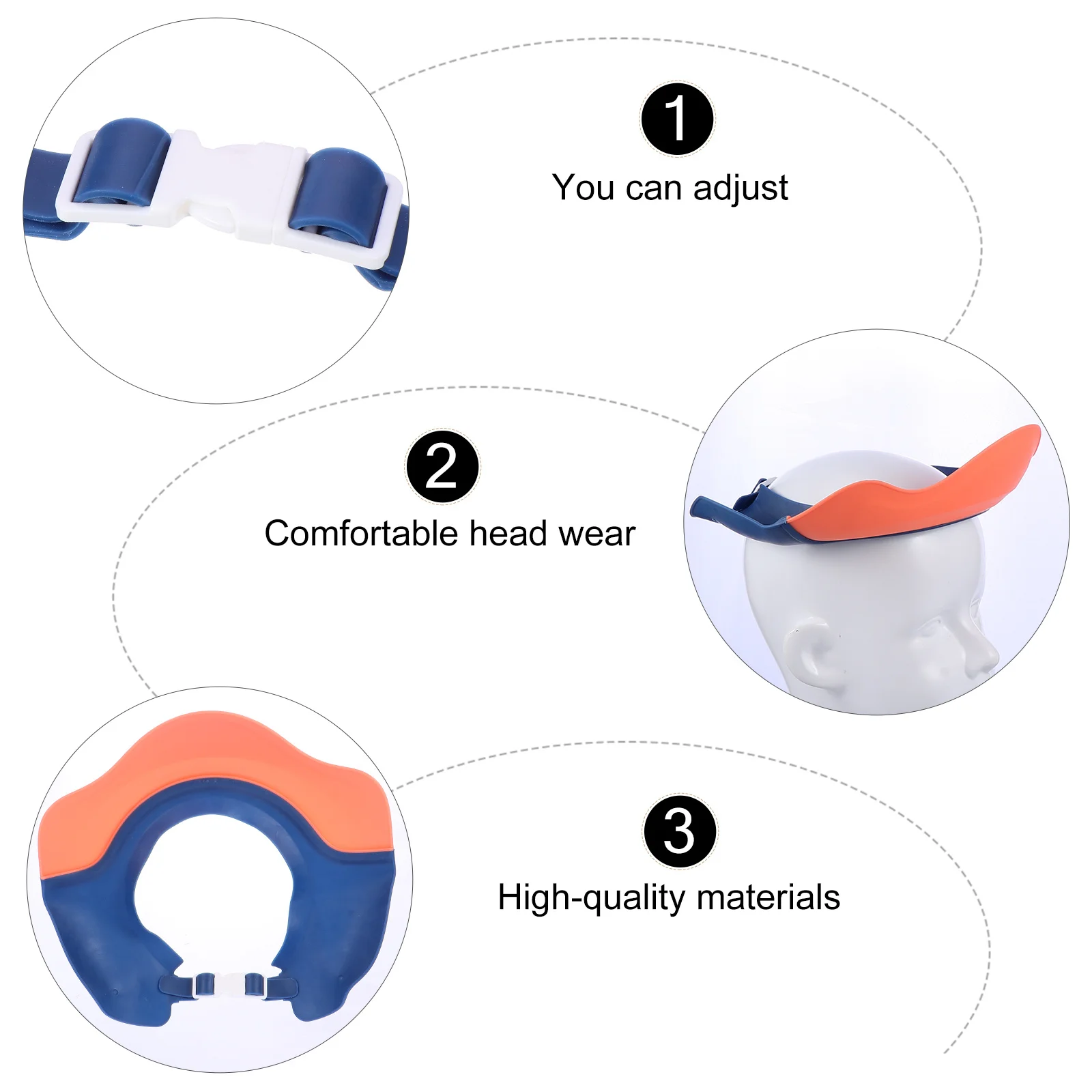 

Младенческая шапочка для душа Детская шапочка для мытья волос Регулируемая шапочка для купания Защита глаз Уши Детский шампунь Веселая шапочка для ванны Прочная