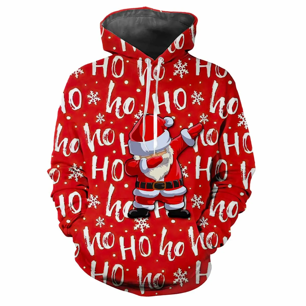 3D Print Christmas Santa Claus Hoodies Men Women Oversized Holiday Streetwear Hoodie Pullovers Hooded Sweatshirts Kids Clothing