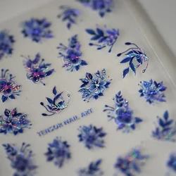 1pcs 3D Hot Stamping Gold Color Gold Series Nail Charms Stickers Adhesive Luxury Relief Flower Slider Nail Art Decorations Decal