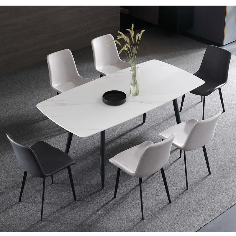 Metal Legs Guangzhou White Nordic Modern 8 Seaters Ceramic  Dining Room Tables