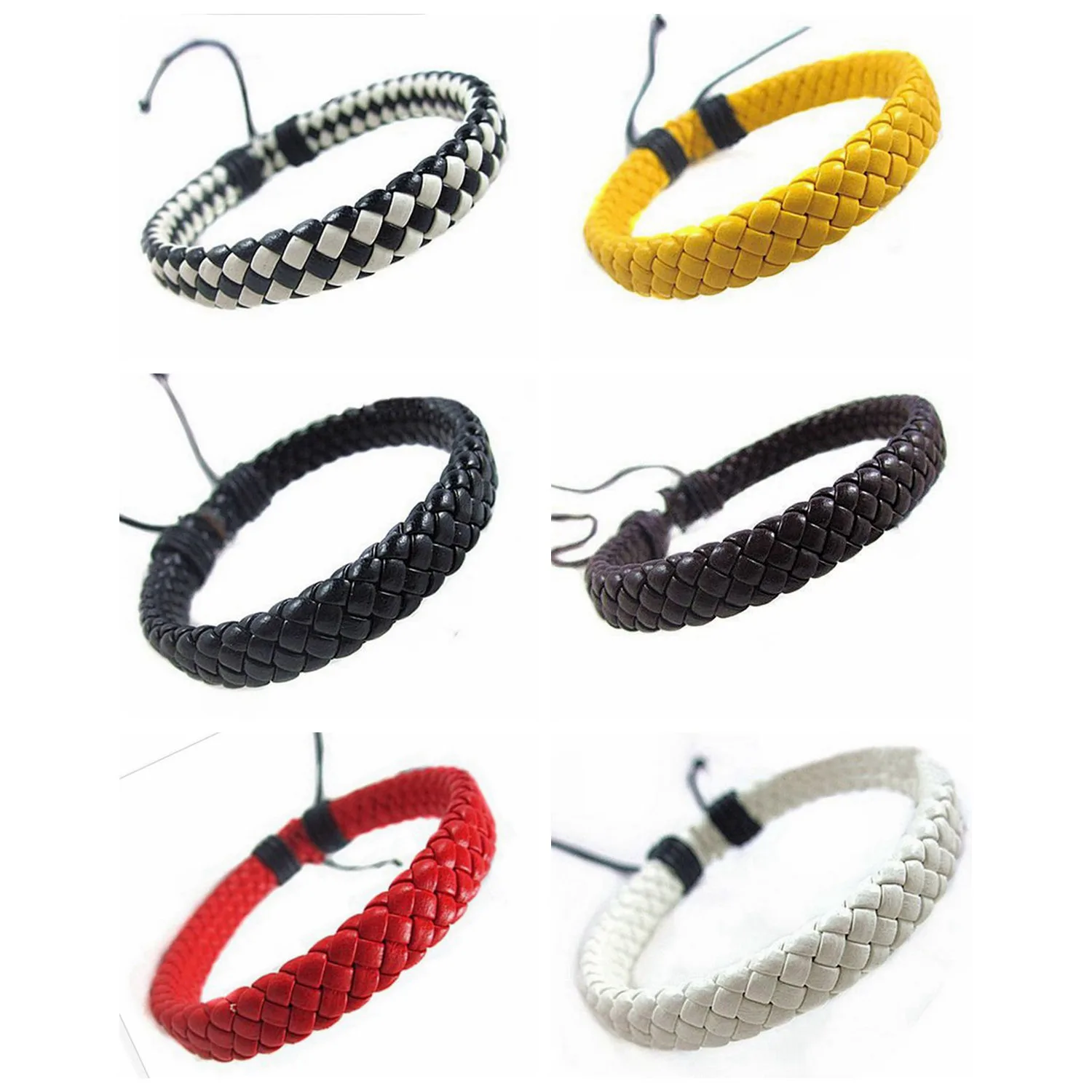 2018 New Woven Cowhide Leather Rope Bracelet  Ladies Men\'s