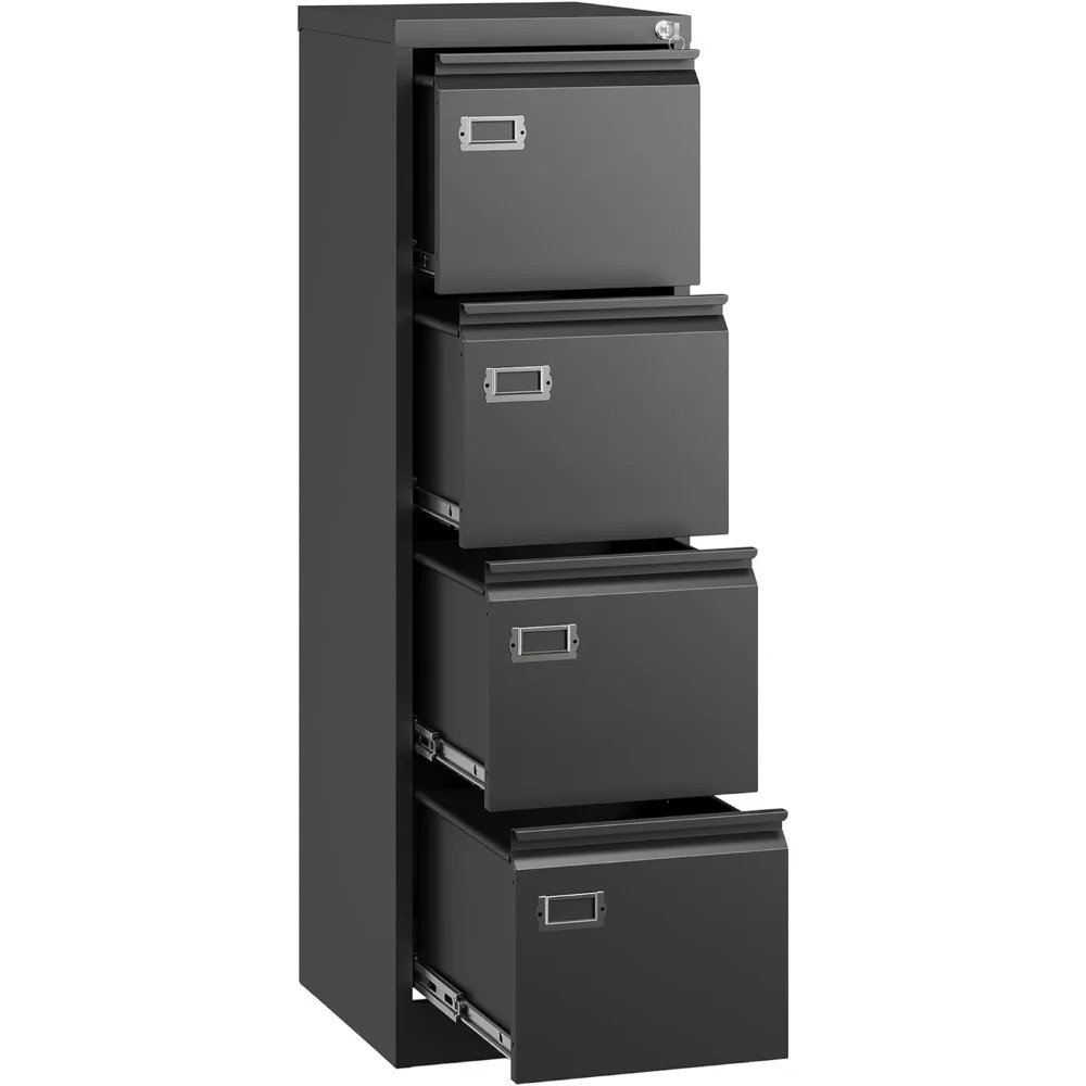 

4 Drawer File Cabinet with Lock,Metal Office Filing Cabinets for Home Office- Storage A4/F4/Letter/Legal -Assembly Required