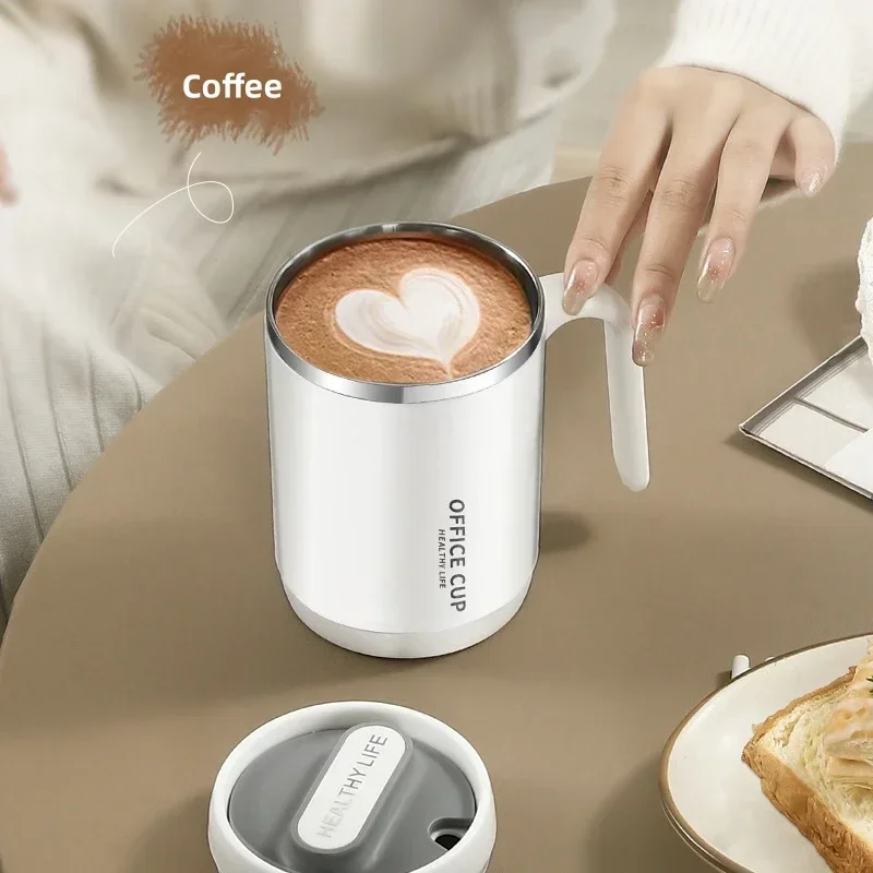 500ML Coffee Mug PP/Stainless Steel Cup with Handle Large Capacity  Breakfast Water Cup Household Office Milk Coffee Mugs Gifts - AliExpress 15