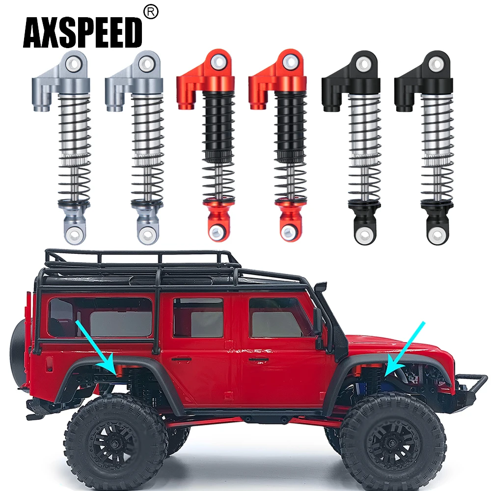 

AXSPEED 4Pcs Aluminum Alloy 51mm Oil Shock Absorber Damper for TRX-4M Bronco Defender 1/18 RC Crawler Car Model Upgrade Parts