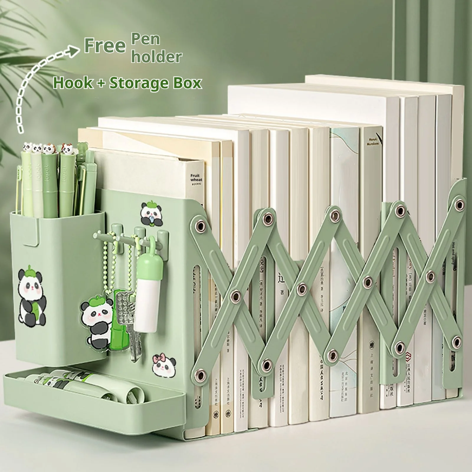 Stationery Storage Rack Scalable Metal Storage Rack For Books Notebook Pencil Marker Pen Student School Stationery Storage Rack view 2