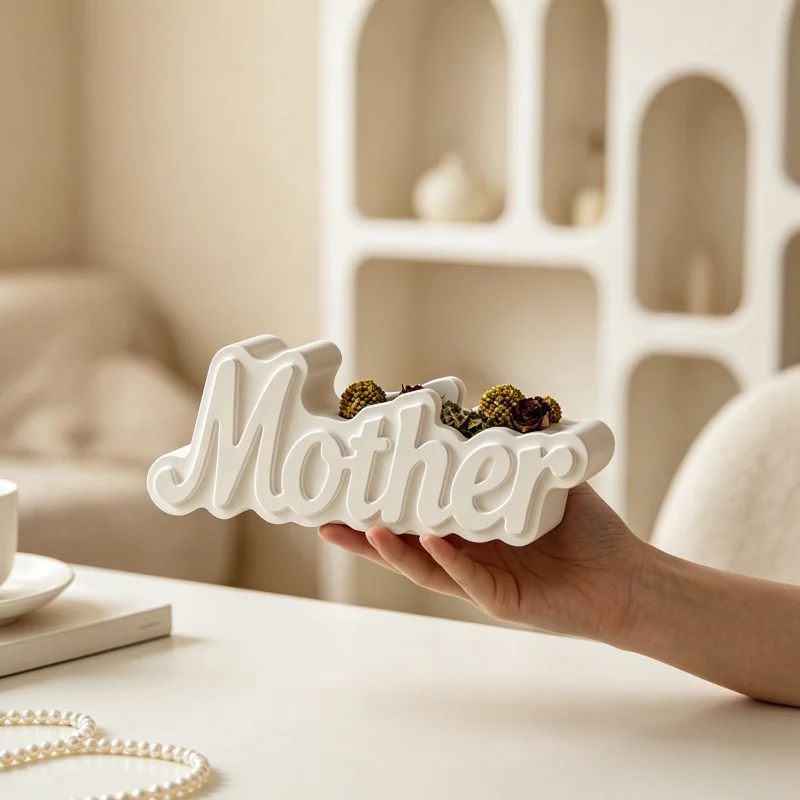 Letter Shape Vase Plaster Silicone Mold DIY English Alphabet Desktop Ornament Resin Molds Candle Aroma Gypsum Container Making view 6