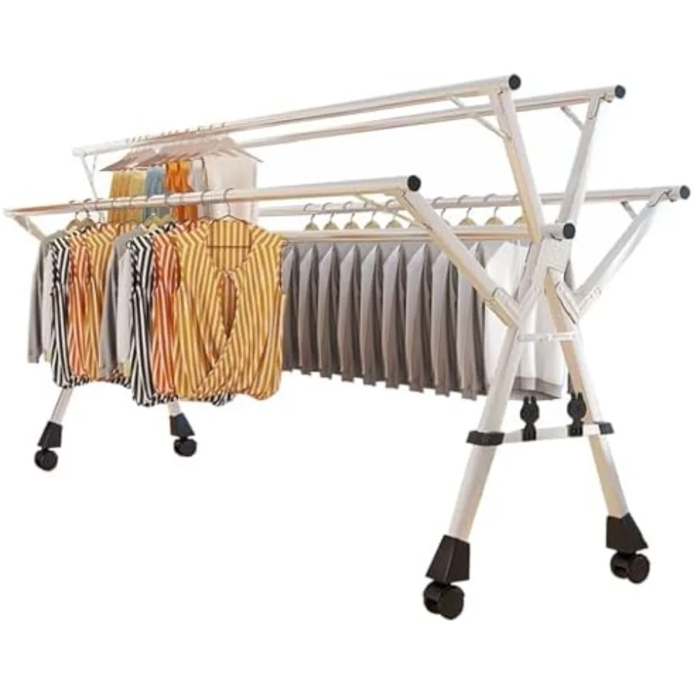 

Laundry Stand Drying Rack, Laundry Stand with Wheels, Drying Rack for Clothes Outdoor, Drying Rack Clothing Foldable, Laundry Dr