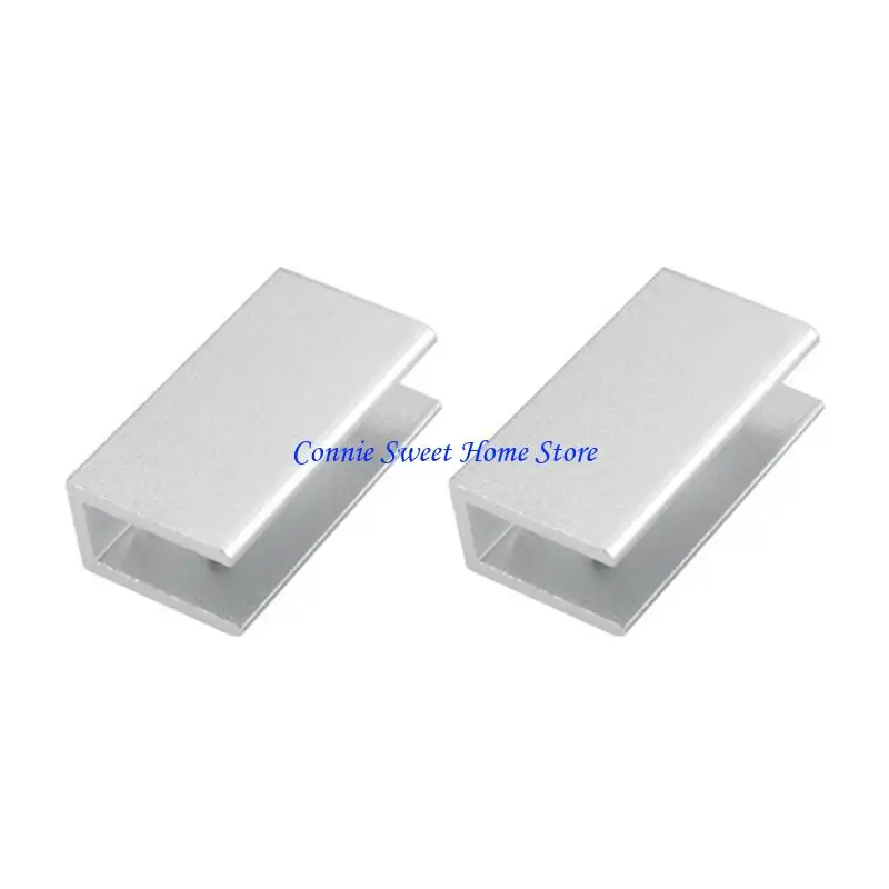 LXAF 2Pcs Aluminum Glass Shelf Brackets Bathroom Living Room Glass Clips for 10-12mm
