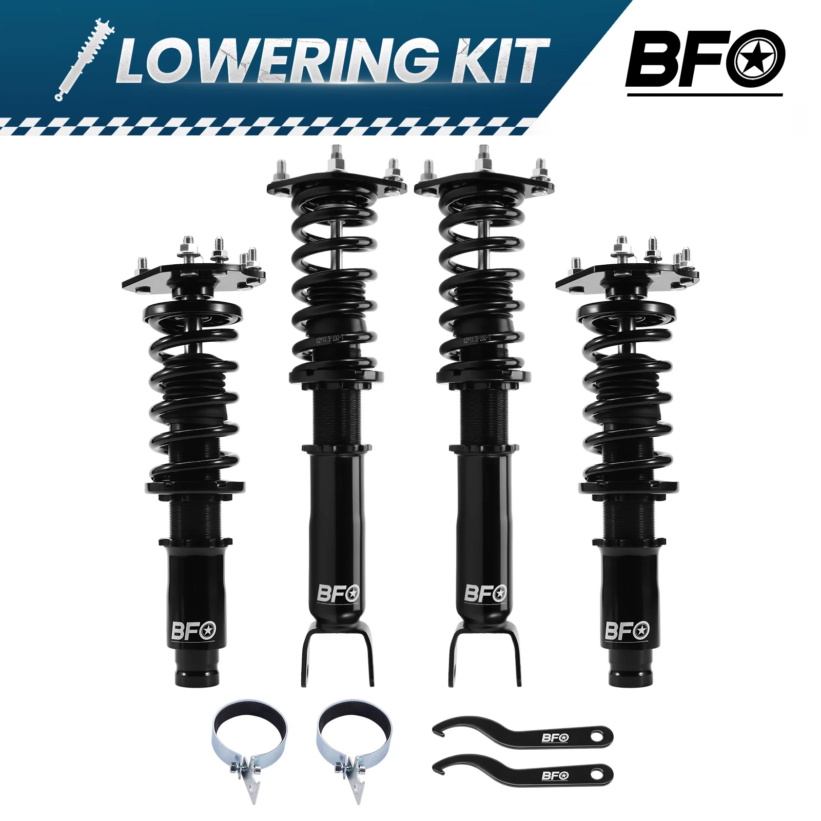 Coilovers Struts Suspension Kit for Honda Prelude 1992-01 Height Adjustable Shock Assembly Coil