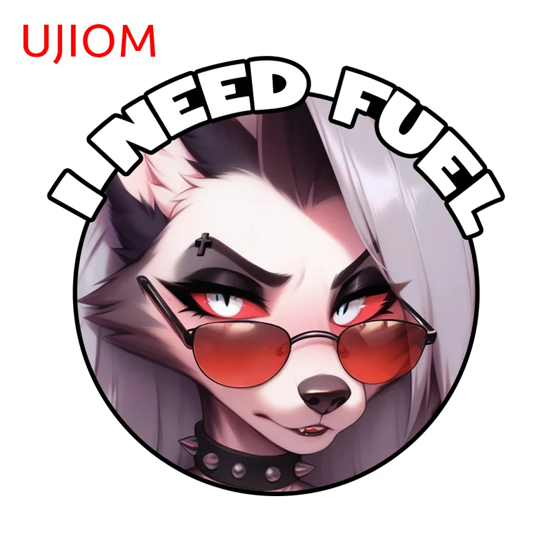 UJIOM Loona I Need Fuel Wandaufkleber, Persönlichkeit, lustig, kreativ, wasserfest, edgy Aufkleber, Sonnenschutz, Computer-Gehäuse-Dekoration