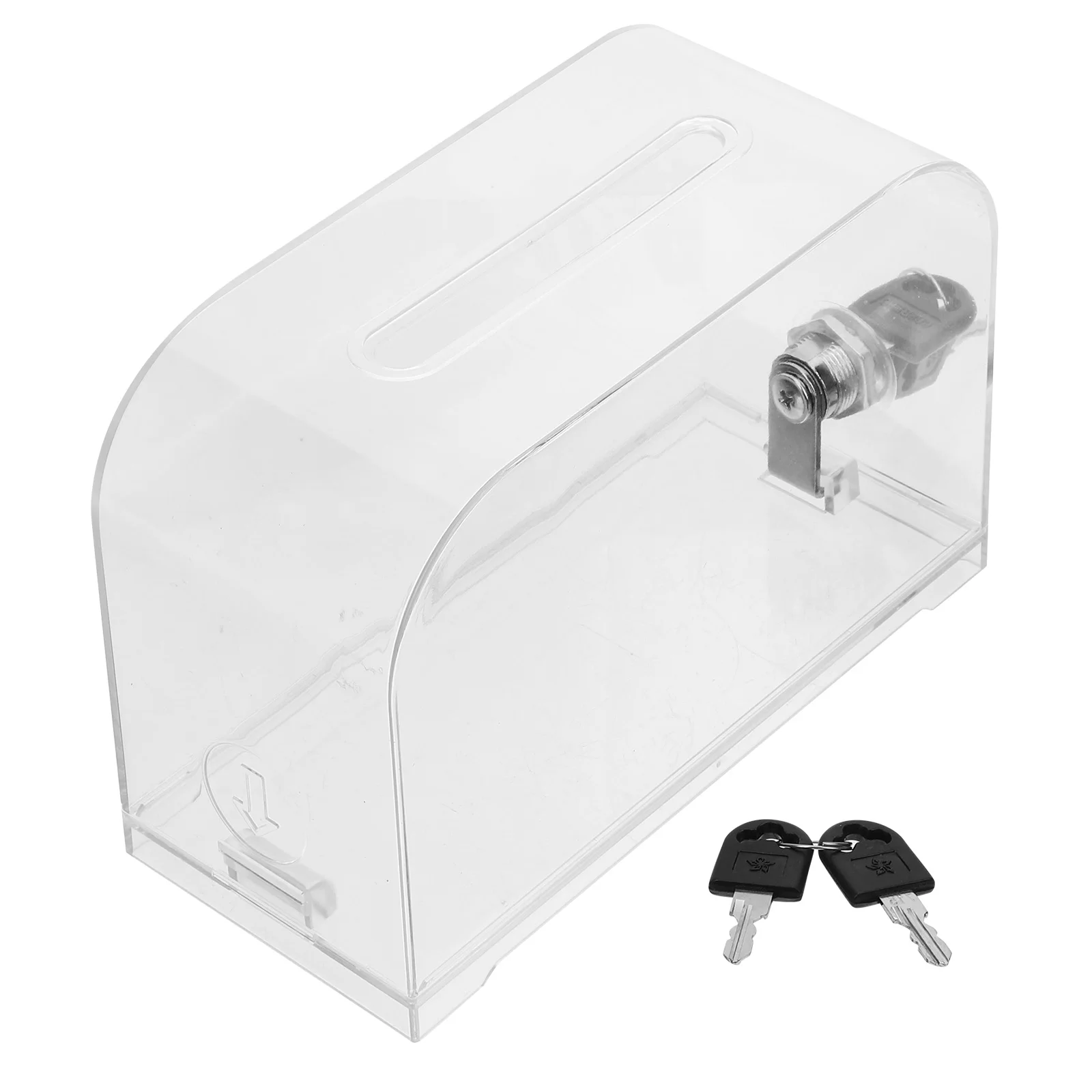 

1 set Acrylic Business Card Holder Sturdy Desk Storage Box Office Use Large Capacity Transparent Design Cards Display