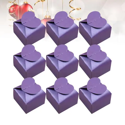 50 ชิ้นกระดาษขนาดเล็กกล่องขนมงานแต่งงานโปรดปรานของขวัญกล่องรูปแบบหัวใจตกแต่งของขวัญคอนเทนเนอร์สําหรับอุปกรณ์งานเลี้ยงวันเกิด