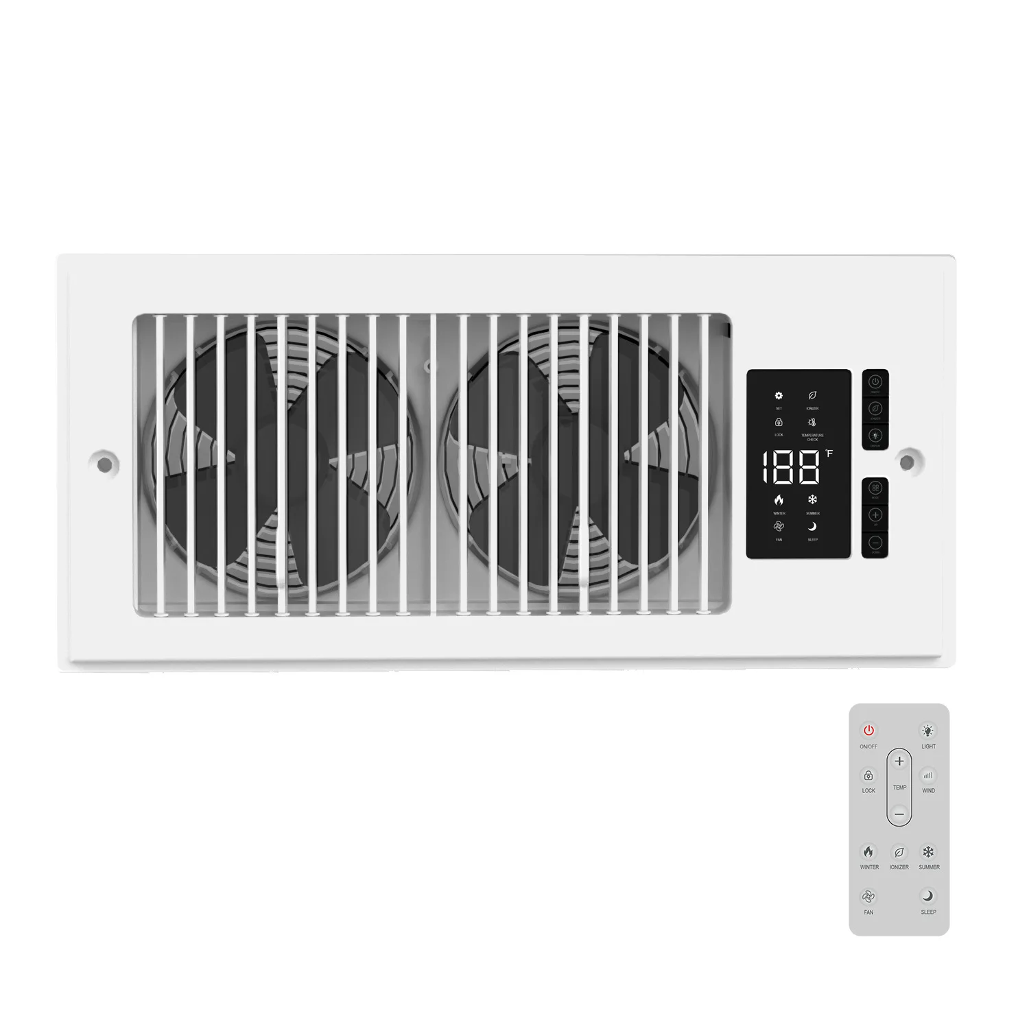 Household Wall Row Ventilation Fan, Four Inch White Bronze Booster Fan
