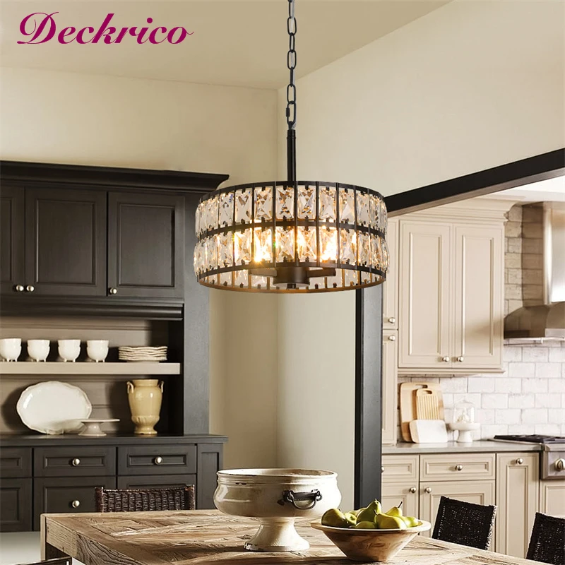 Modern Pendant Light Crystal Led Chandeliers Kitchen Island Lustre Living Dining Room Hanging Ceiling Lamps Decorate Luminaire