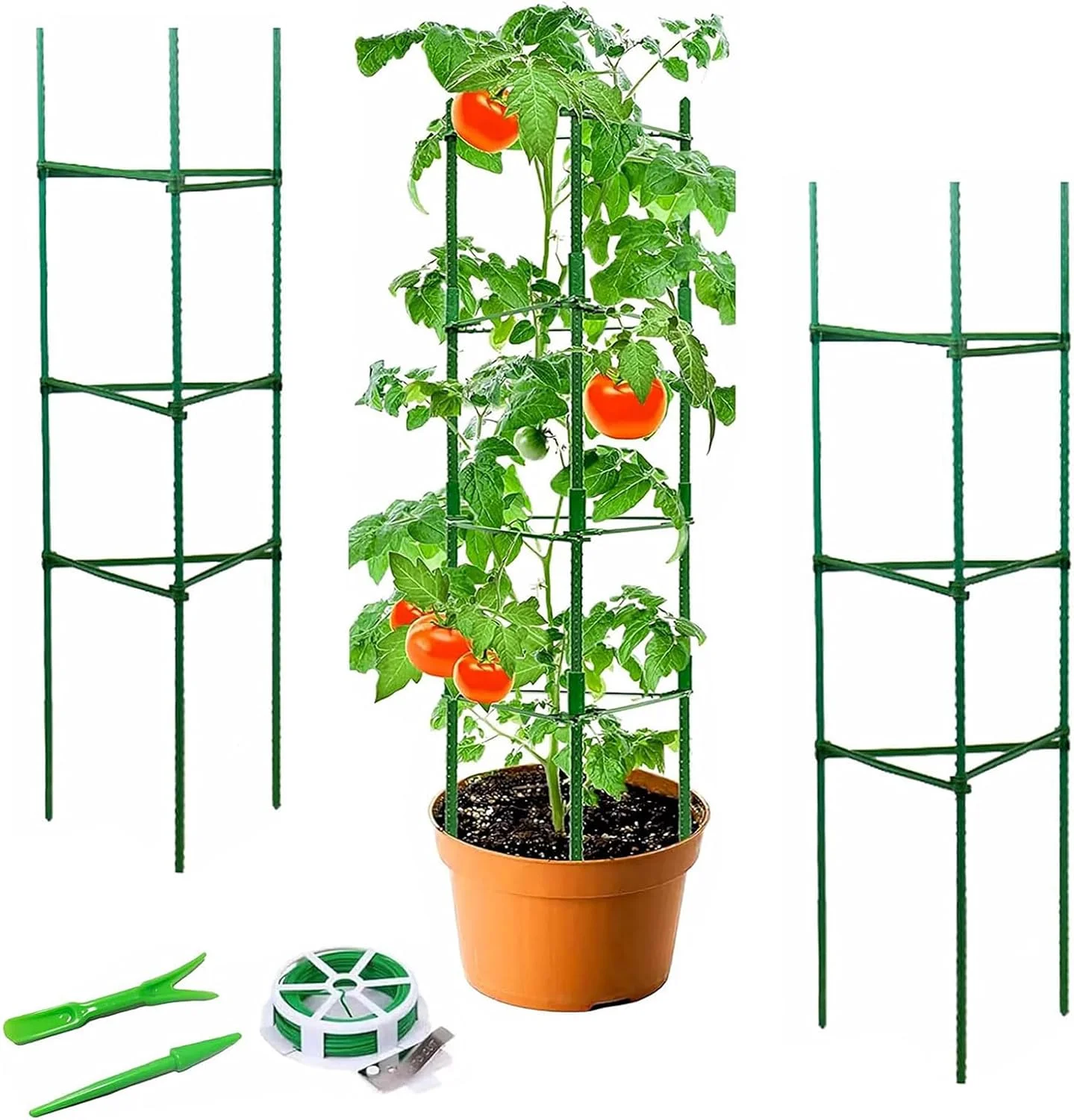

Tomato Cage Plant Support,120cm Adjustable Vertical Climbing Plants Supports Garden Plant Stakes Garden Trellis For Vegetables