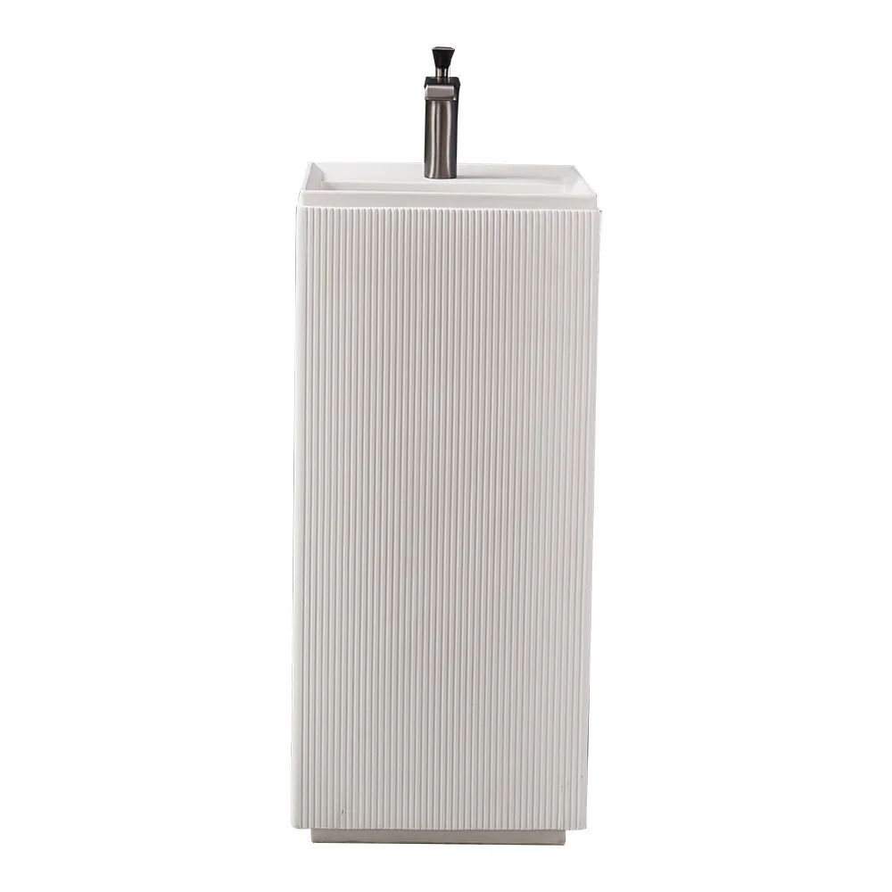 CX artificial stone column basin, vertical pattern artificial stone wash basin column basin hotel homestay integrated washbasin