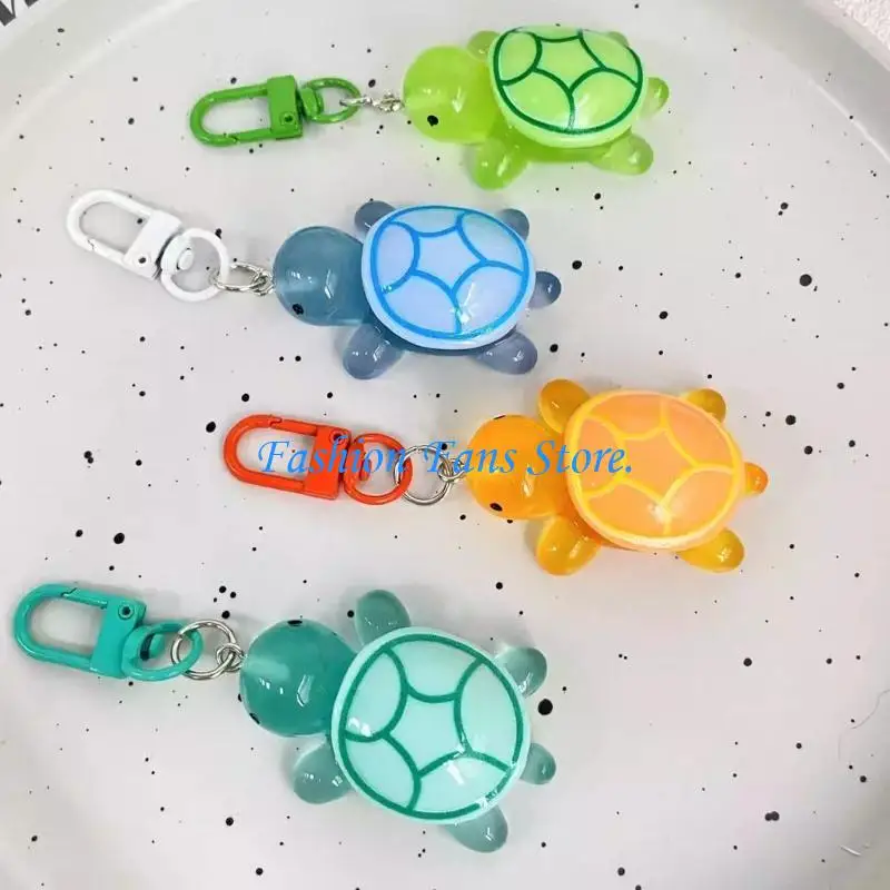 

C71D Multiple Color Elegant Turtles Keychain Set of 10 Sturdy Acrylics Alloy Craft