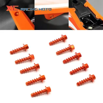 먼지 자전거 셀프 태핑 나사 볼트 키트, KTM EXC EXCF XC XCF SX SXF TPI SIX DAYS 125 250 300 350 400 450 500 1997-2022, 10 개