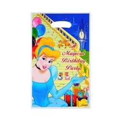 10pcs/lot Cinderella Theme Girls Favors Birthday Event Party Gifts Loot Bag Cookie Candy Surprise Disposable Plastic Decorati