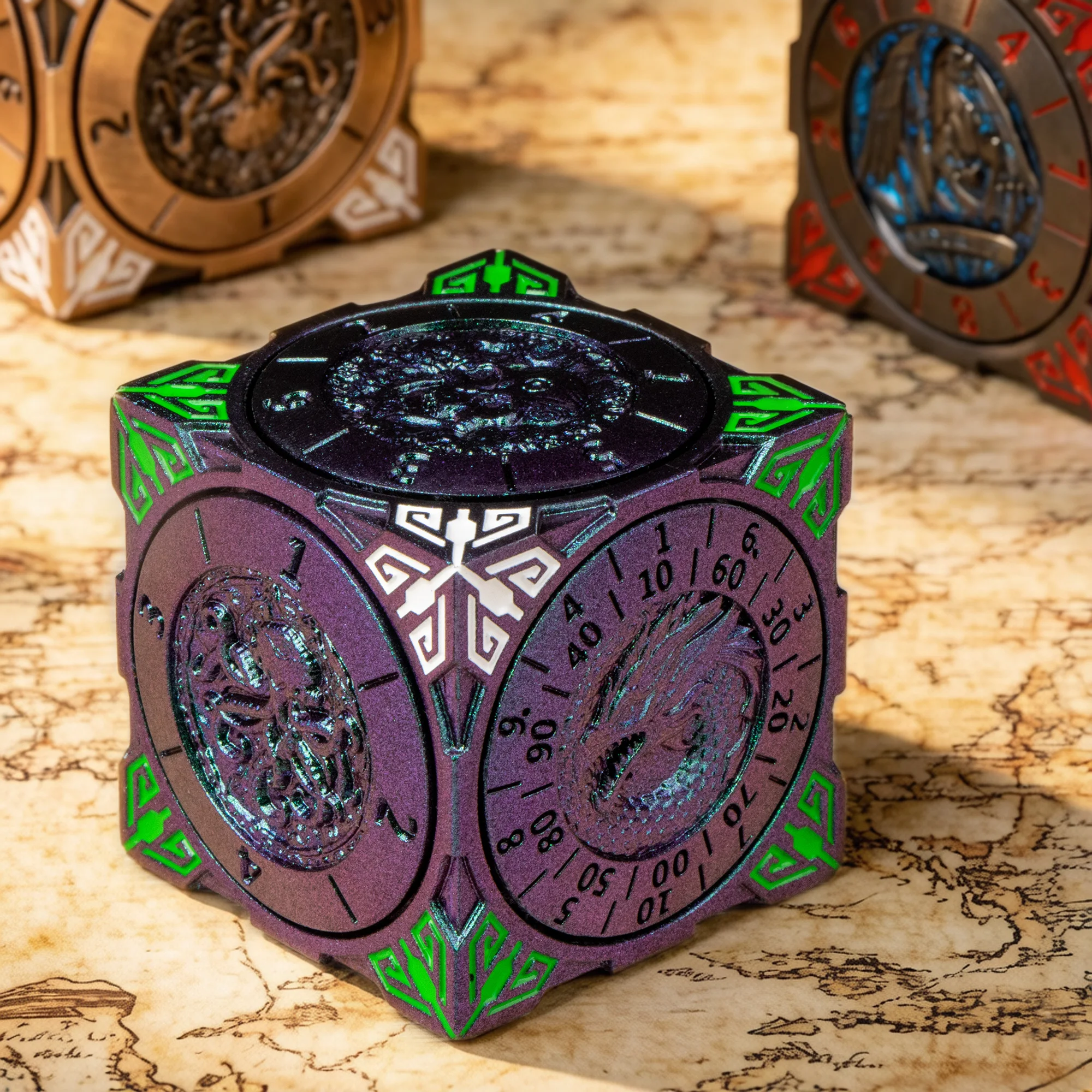 7 in 1 Metal Roulette Spinning DND Dice for Dungeons and Dragons, Premium Metal DnD Dice Set with Gift Box