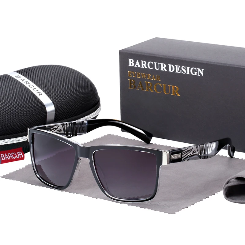 BARCUR Leichte, bequeme, modische Sonnenbrille im Campus-Stil sind vielseitig einsetzbar für den täglichen Gebrauch, UV-beständig und reduziert Glar – Detail 3