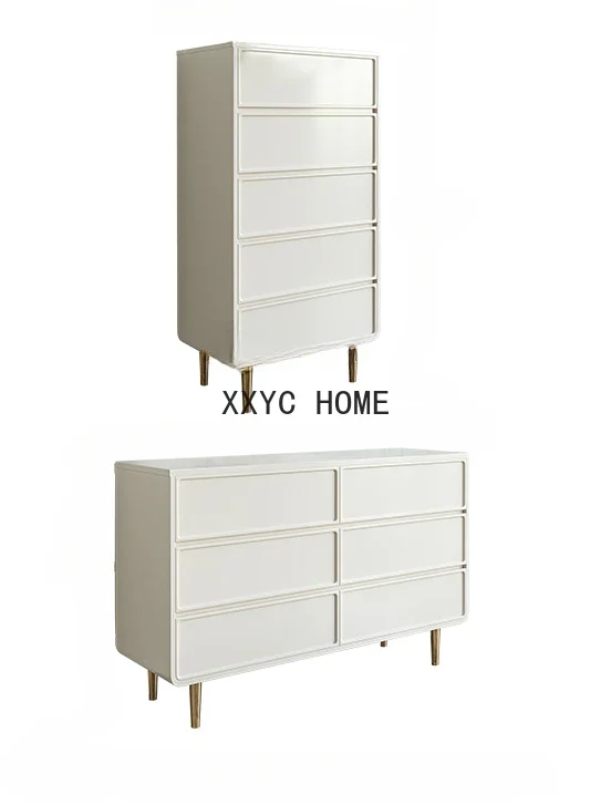 

Modern Minimalist Chest of Drawers Simple and Light Luxury Bedroom Storage Side Cabinet Multi-Drawer Wall Home Solid Wood Locker