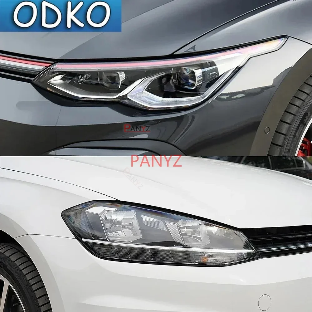 Car Headlight Tint Black Protective Film Taillight Transparent TPU Sticker For Volkswagen VW Golf 7 8 MK7 2014-2022 Accessories