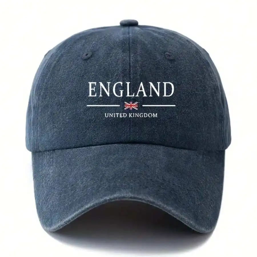 

England Flag Baseball Cap For Adults, Polyester Adjustable Snapback, Breathable Casual Outdoor Hat