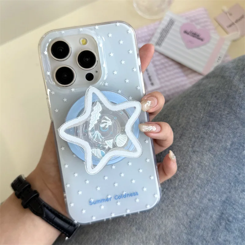 

Kroean Cute Cartoon Conch Shake Magsafe cellphone grip Griptok Phone Holder Stand For iPhone Accessoriess Magnetic Hold
