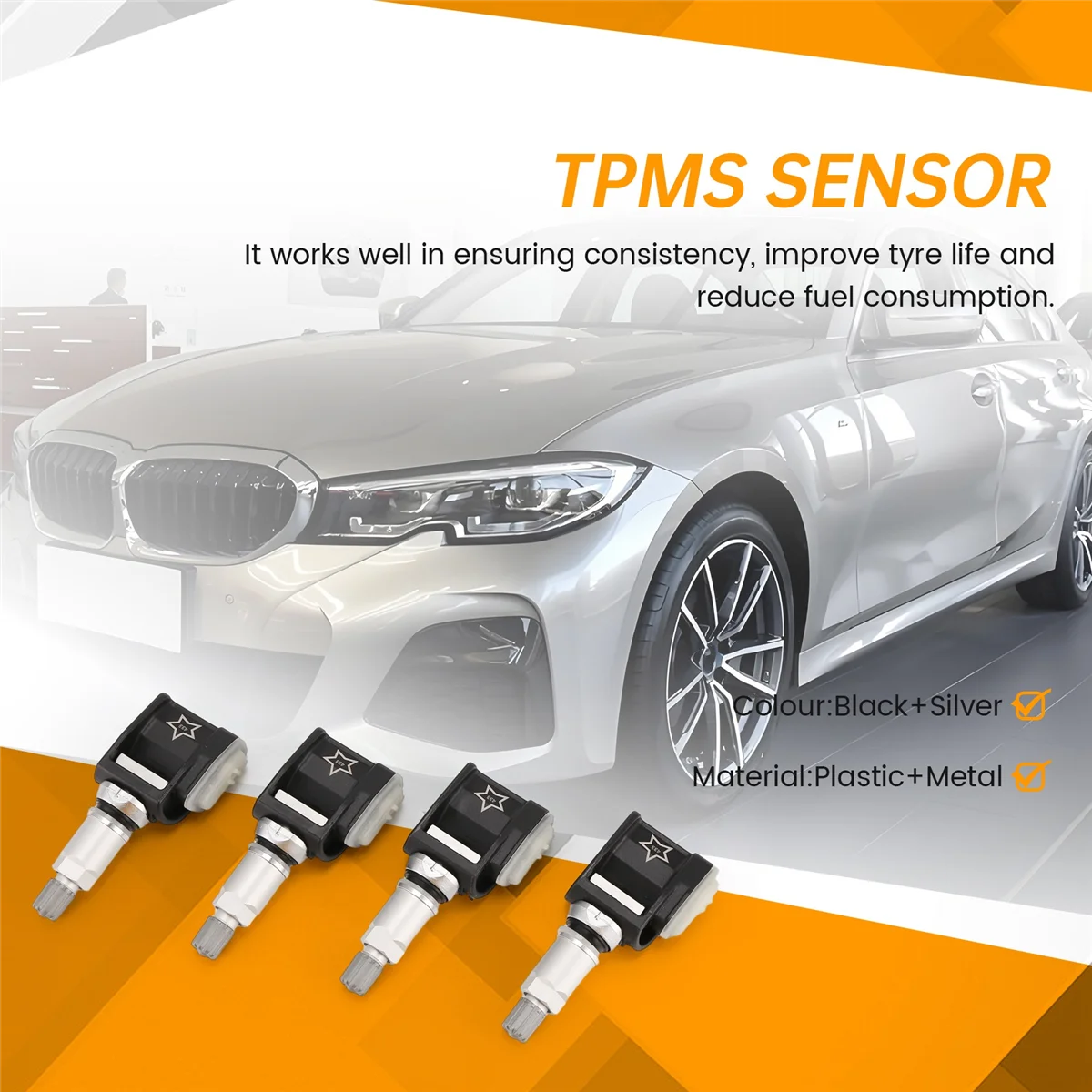 TPMS-Reifendrucküberwachungssensor für BMW 320I 330E 520I 530E 540I M550I 840i X5 X6 X7 36106876957 36106872774