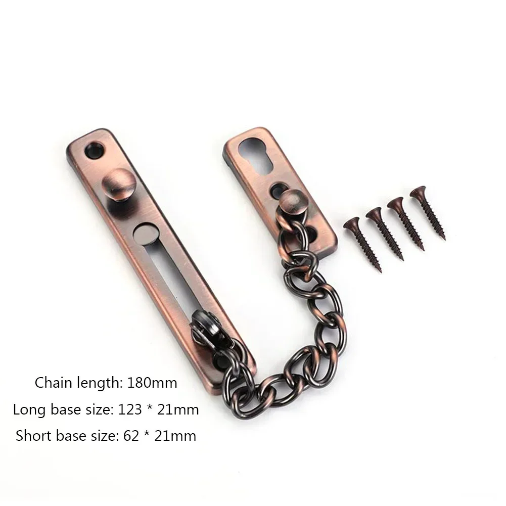 Door Chain with Lock Door Lock Bolt Chain Kids Safety Security Home Latch Buckle Guard Lock Anti-Theft Hotel Hardware Accessorie view 2