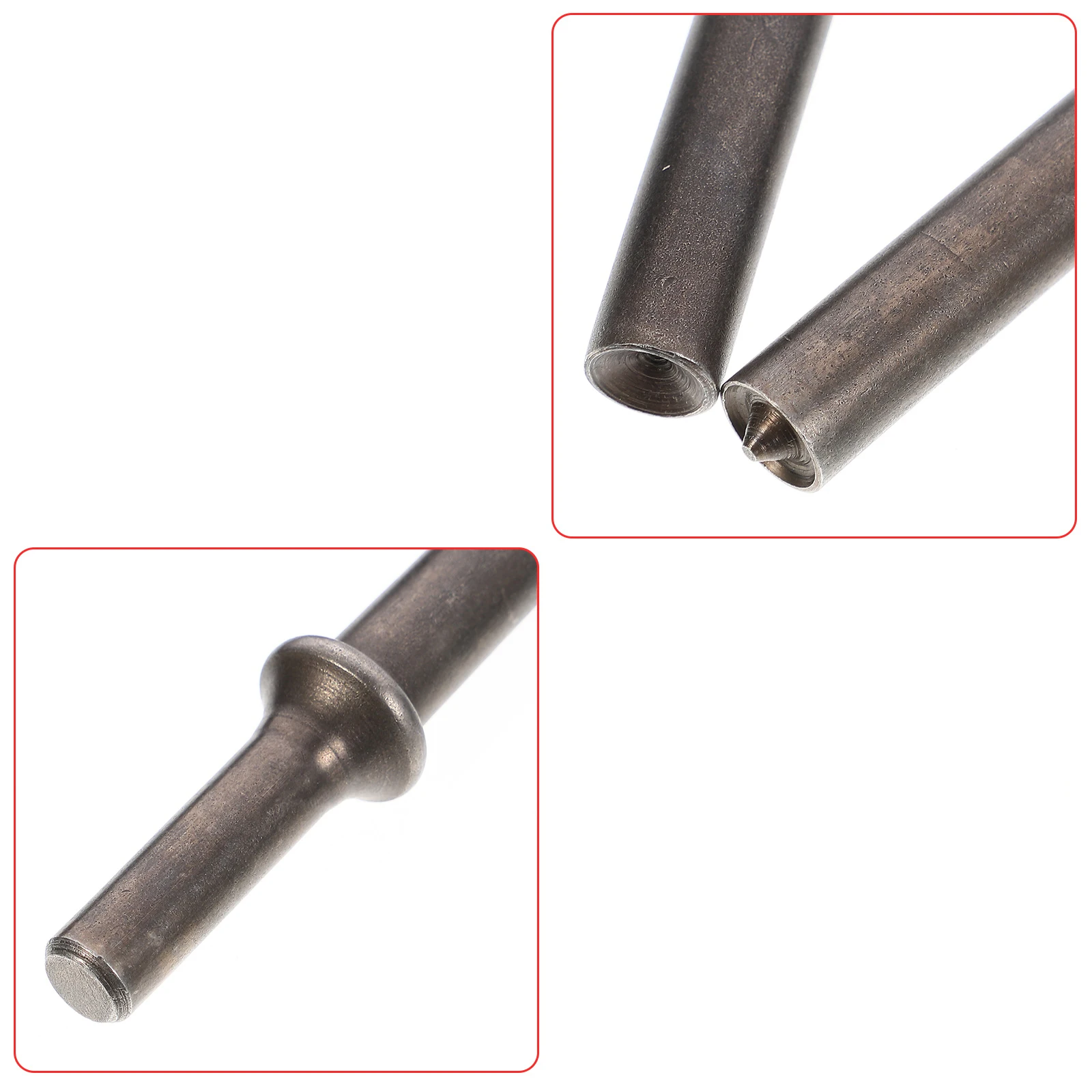 2 szt. Głowice do nitownicy pneumatycznej, pełne i półpuste, do nitownic pneumatycznych, trwałe końcówki zamienne