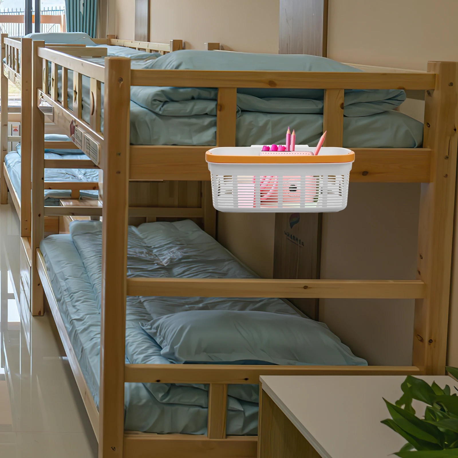 

Dorm Bedside Shelf Hanging Storage Baskets Reliable Material Smooth Polishing Large Capacity Sundries Organizer University Home