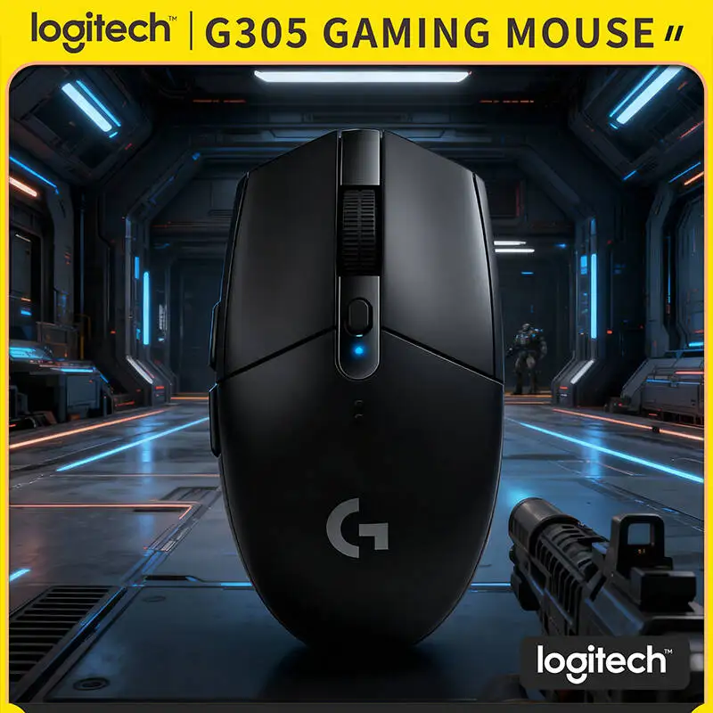 

Беспроводная игровая мышь Logitech G305 LIGHTSPEED, 12K DPI, 6 программируемых кнопок, для ПК, ноутбуков и киберспорта
