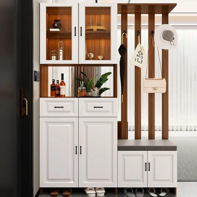 Light luxury entrance cabinet, shoe cabinet integrated, entrance partition cabinet