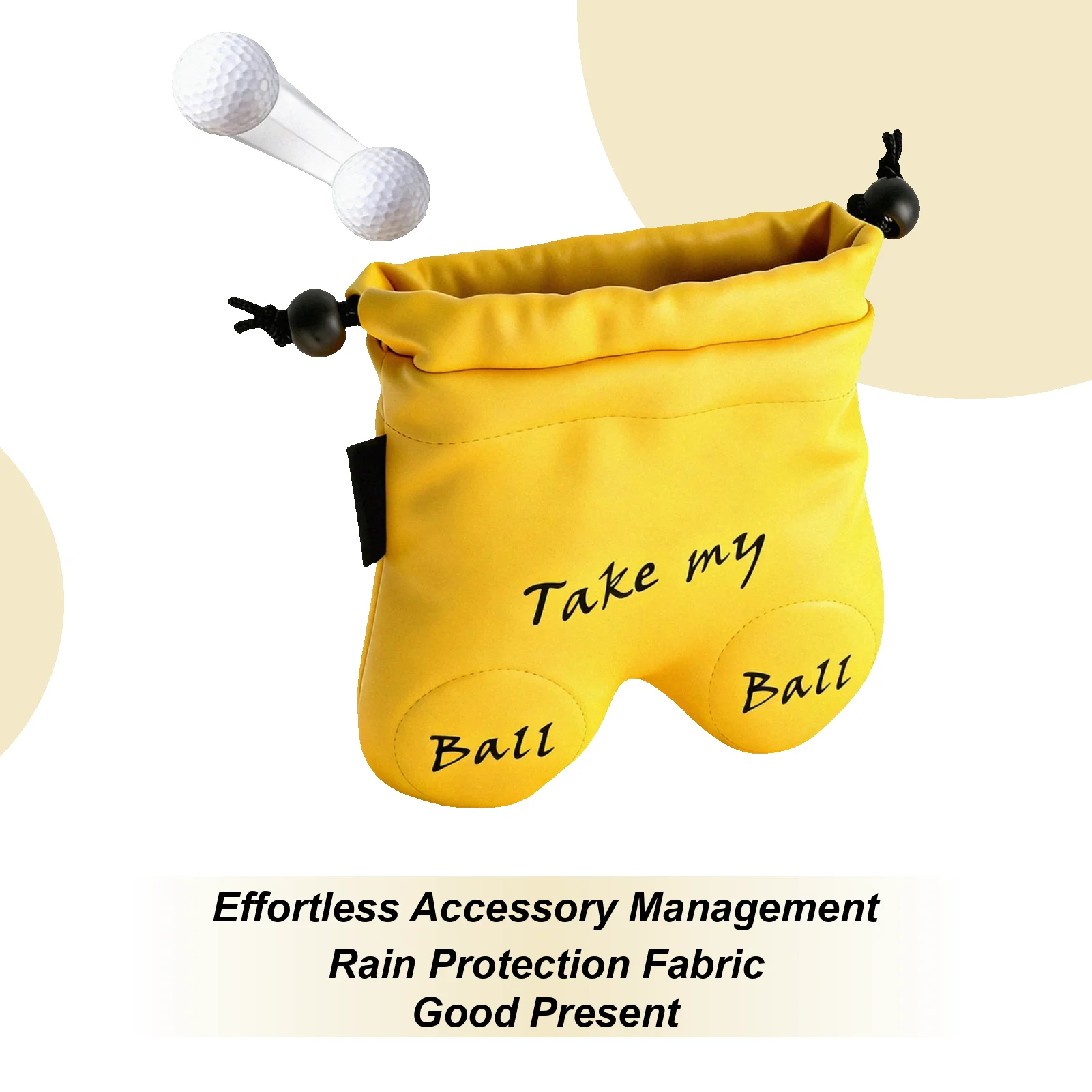 

Golf Ball Storage Waterproof Large Flexible Drawstring Storage Golf Ball Bag Sack For Men Women Stocking Stuffers Dad Practice