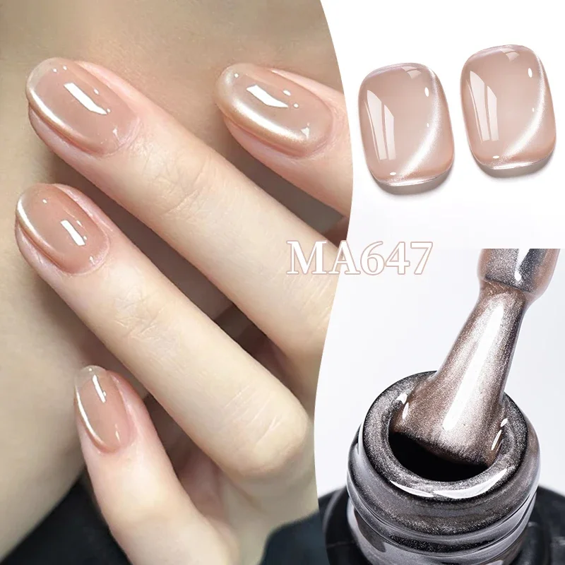 MEET ACROSS 7ml Água Luz Gato Gel Magnético Esmalte Geléia Vidro Magnético Soak Off Gel UV LED Verniz de Arte de Unhas Manicure