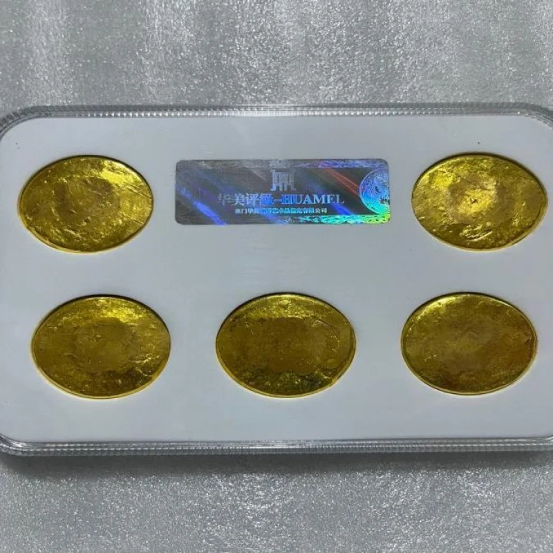 

Antique Coins Collection Qing Dynasty Peace Buckle Five Emperor Gold Ingots Gold Coins Graded Coins Set of Five Special Offer Fr