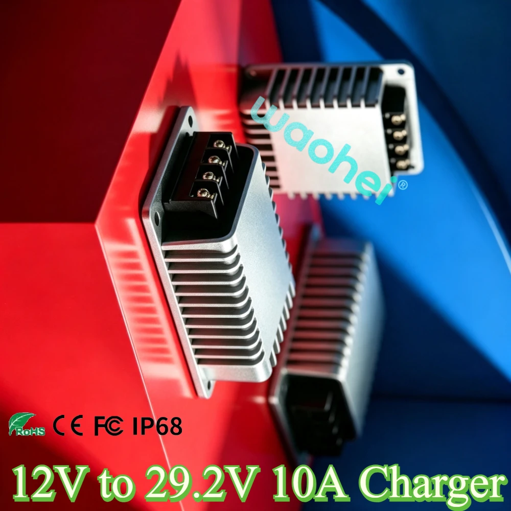Charger 12V to 24V DC DC 10A-20A Step Up Converter for 28V Lead Acid Battery and 29.2V Lipo Auxiliary Battery RVs Boat Car CE