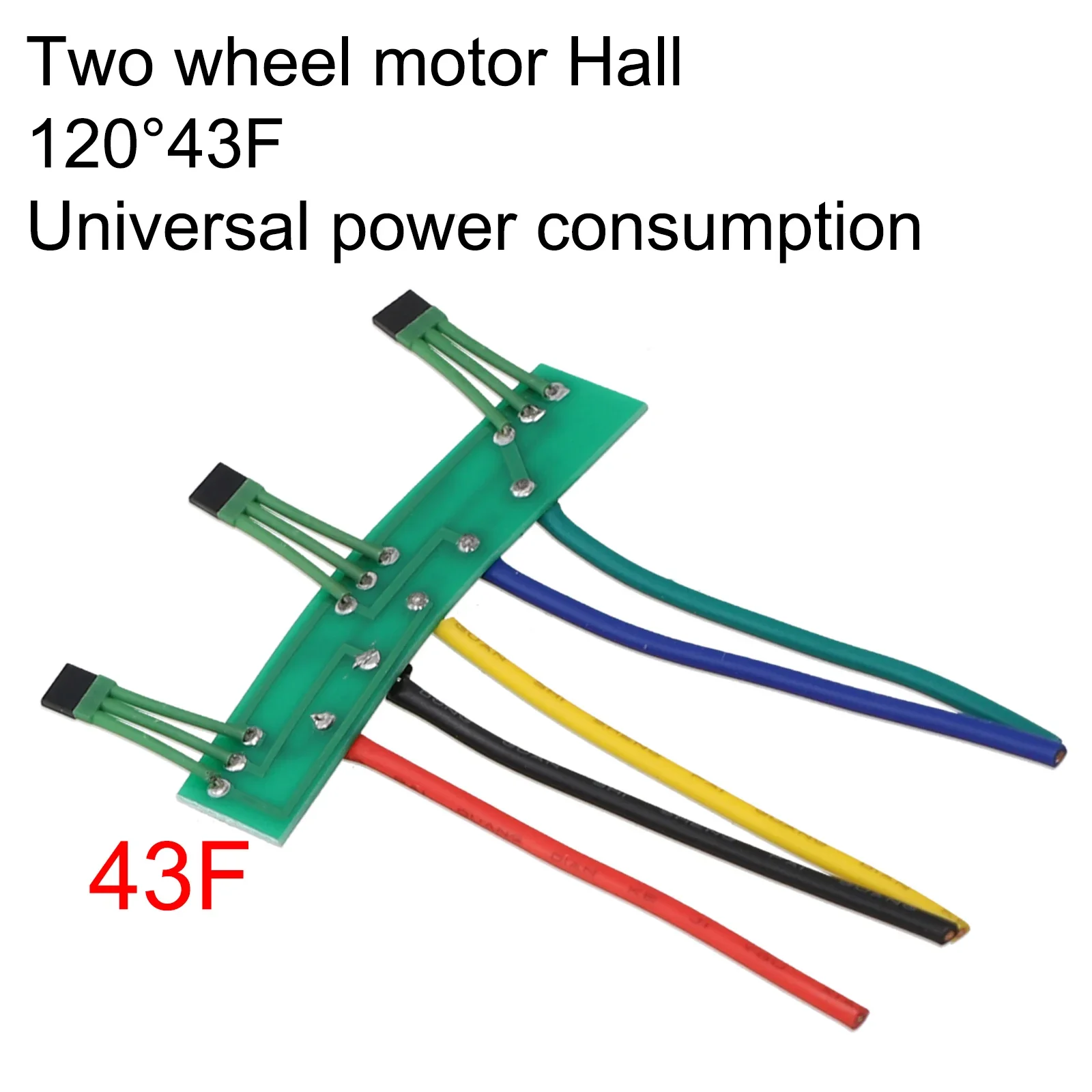 1x For Two Wheel Motor Electric Vehicle Motor Hall Plate Element 120° 43F PCB Cable Circuit Board Hall Sensor With Wire Hall PCB