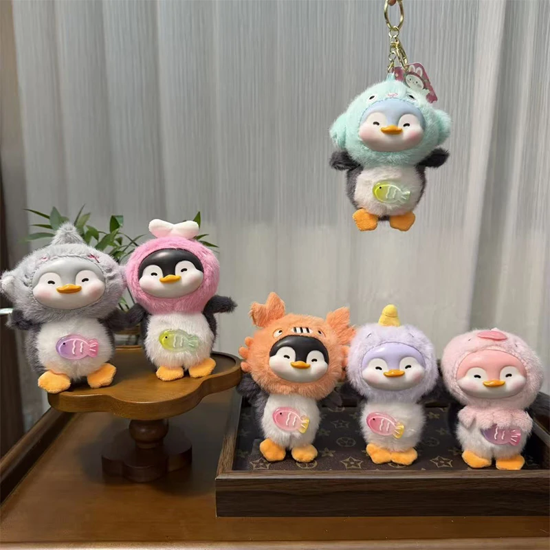 Porte-clés pendentif pingouin en peluche en vinyle, mignon et créatif, pour sac à dos, tentures, cadeaux de décoration