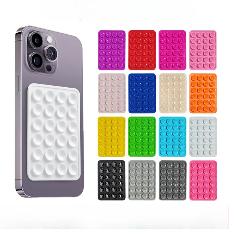 Thickened Silicone Suction Cup 24 Square Suction Cups Mobile Phone Tablet Luggage Suction Cup Universal Charger Leather Case