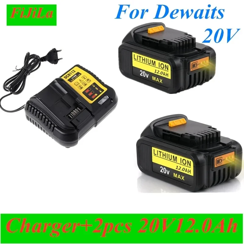 

20V 12.0Ah Max. Battery Replacement Tool for DeWalt DCB184 DCB181 DCB182 DCB200 2