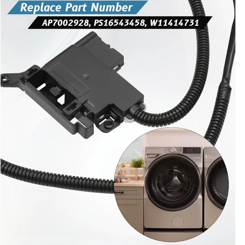 مجموعة قفل غطاء الغسالة سهلة التركيب W11414731 لصيانة الأجهزة المنزلية دروبشيب