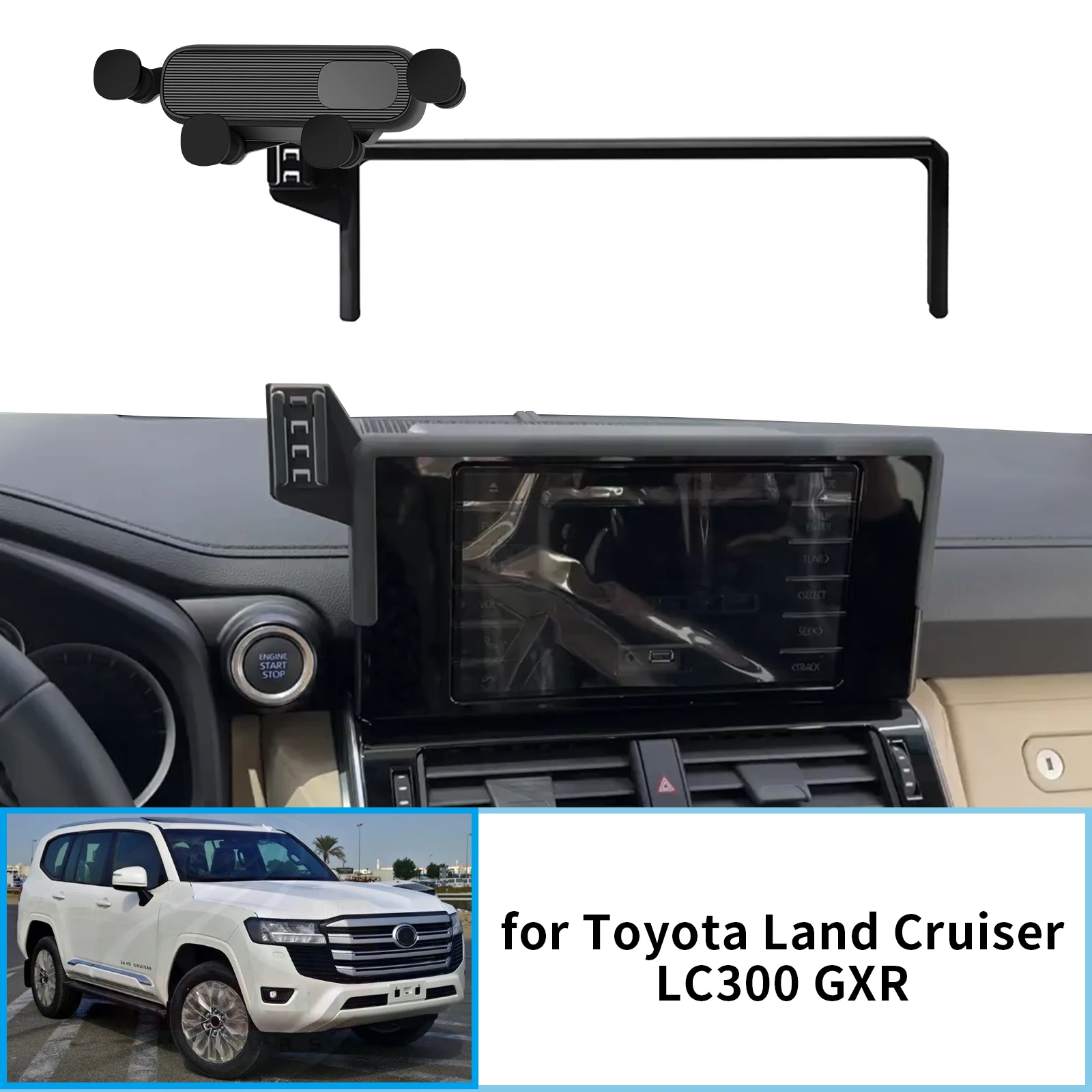 

Car Mobile Phone Holder for Toyota Land Cruiser LC300 GRX 2022 2023 2024 GPS Bracket Navigation Stand Auto Accessories