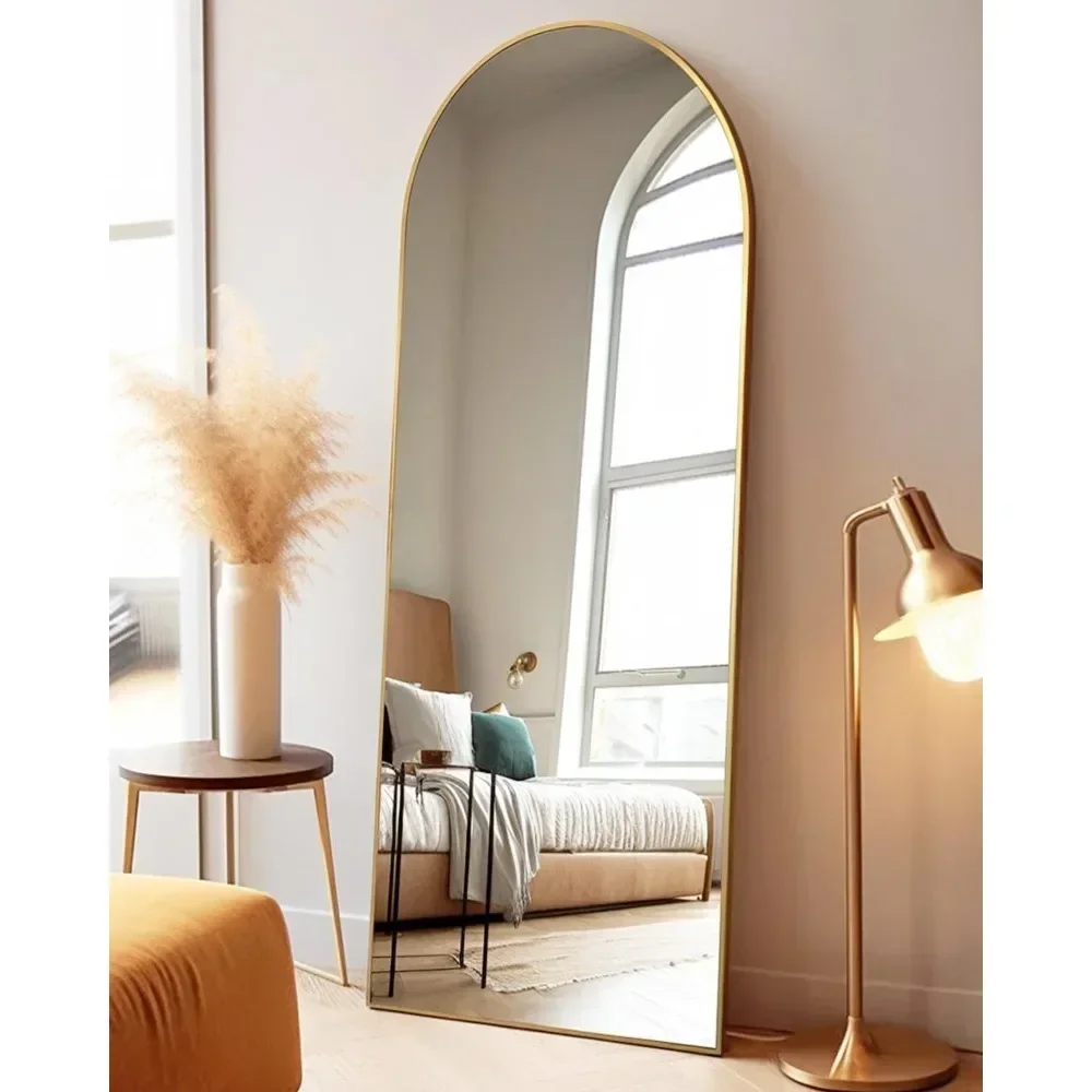 

Floor Mirror, 58"×18" Arched Full Length Mirror with Stand, Standing Mirrors,Full Body Mirror, Large Mirrors, Arched Wall Mirror