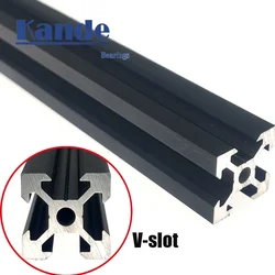 Black oxide 100-800mm 2020 V slot  Aluminum Profile Extrusion  For 3D Printer CNC Engraving Machine openbuilds Voron 2.4