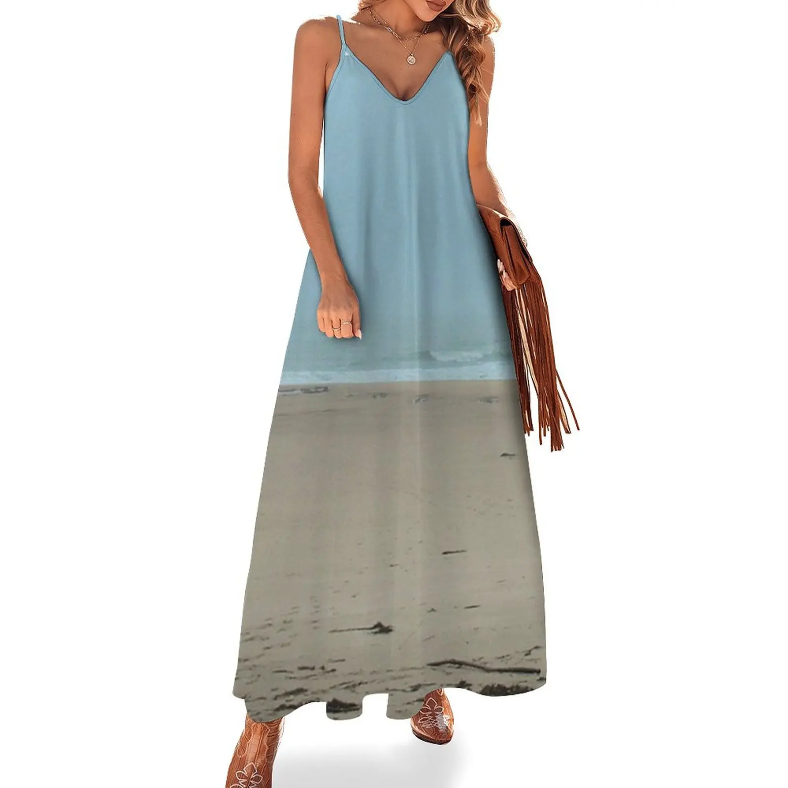

Beach Sleeveless Dress evening dress woman dresses summer