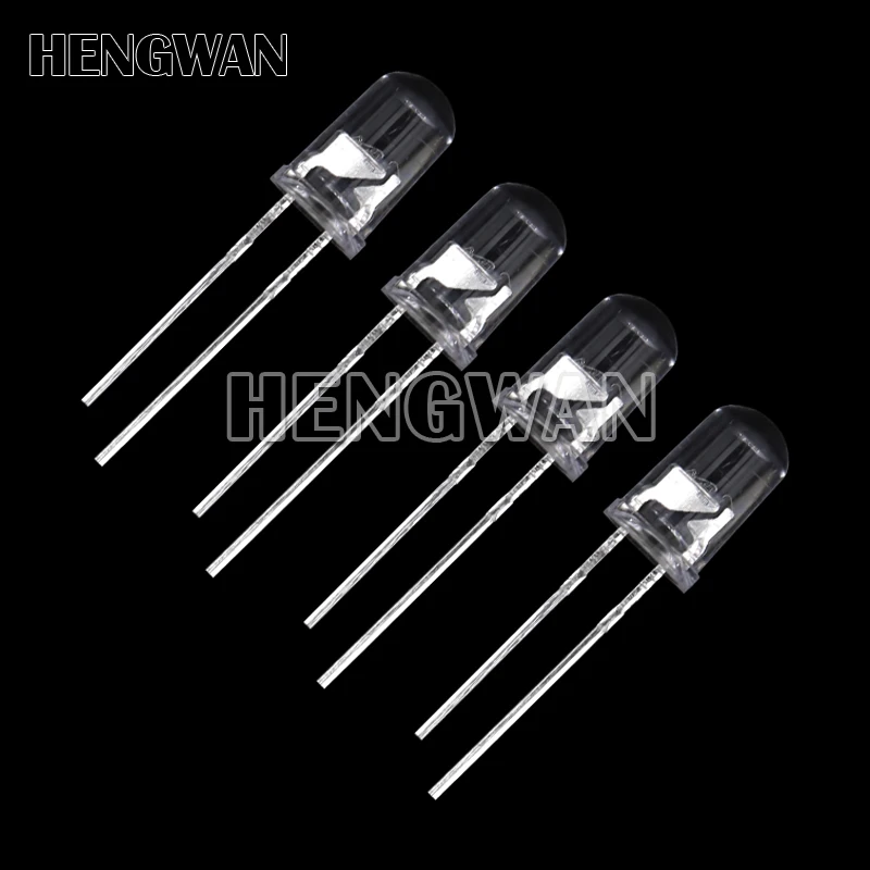 50pcs F5 5mm Flash Red Blue Bi-Color Light Emitting Diode Automatic Flashing LED Flash Control Blinking 5 mm DIY